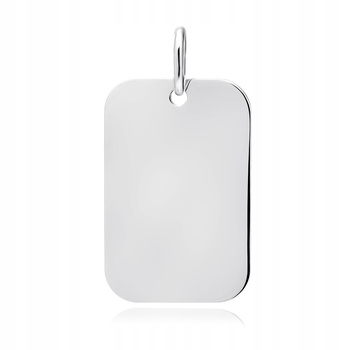 Srebrna zawieszka pr.925 wisiorek elegancki prostokąt
